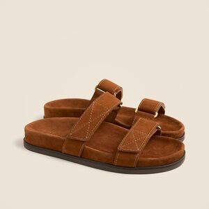 J Crew New Colbie wide-strap sandals in suede